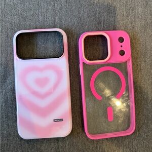 Pink Heart Phone Case Set